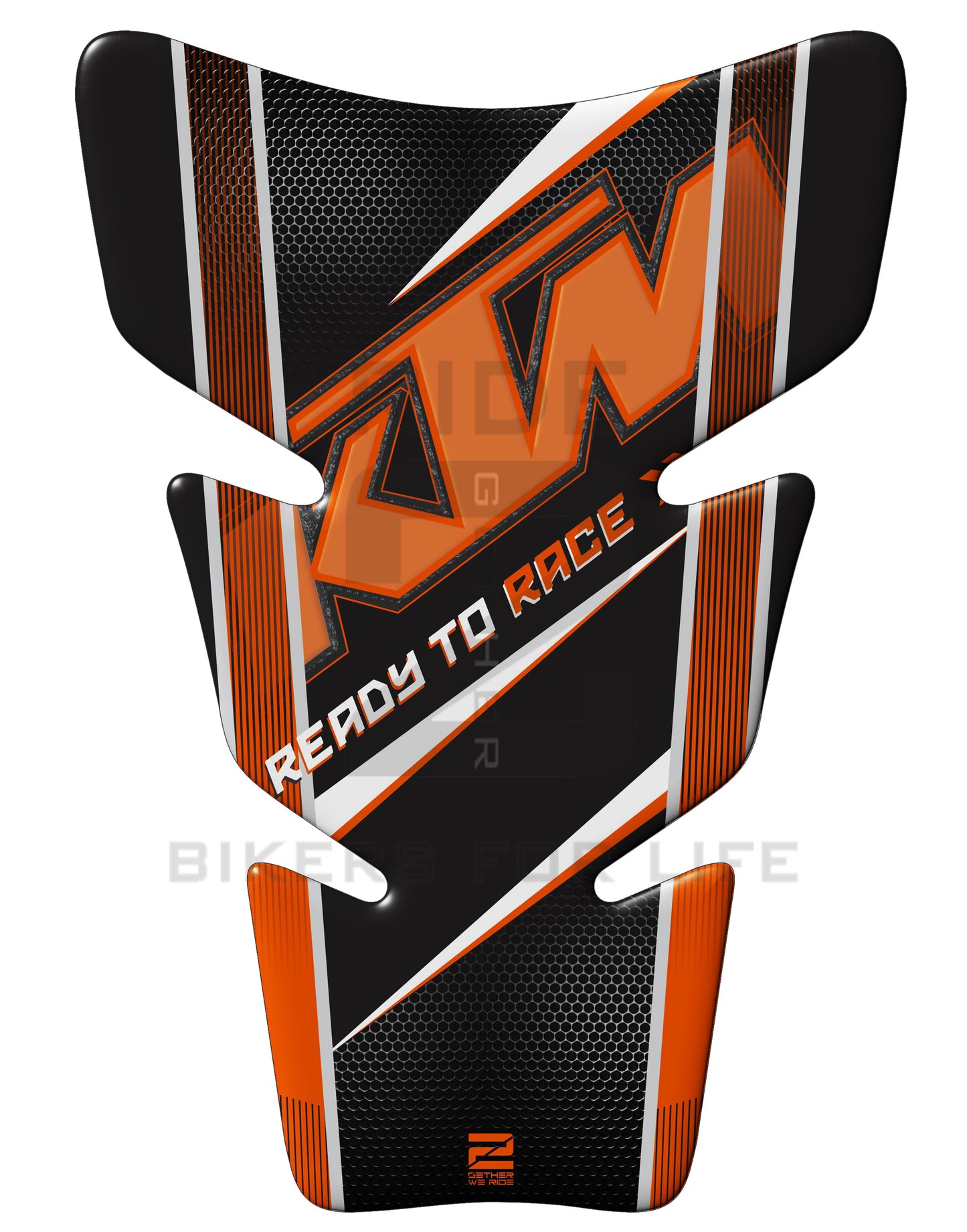KTM 1050, 1090, 1190, 1290 Orange and Black Tank Pad