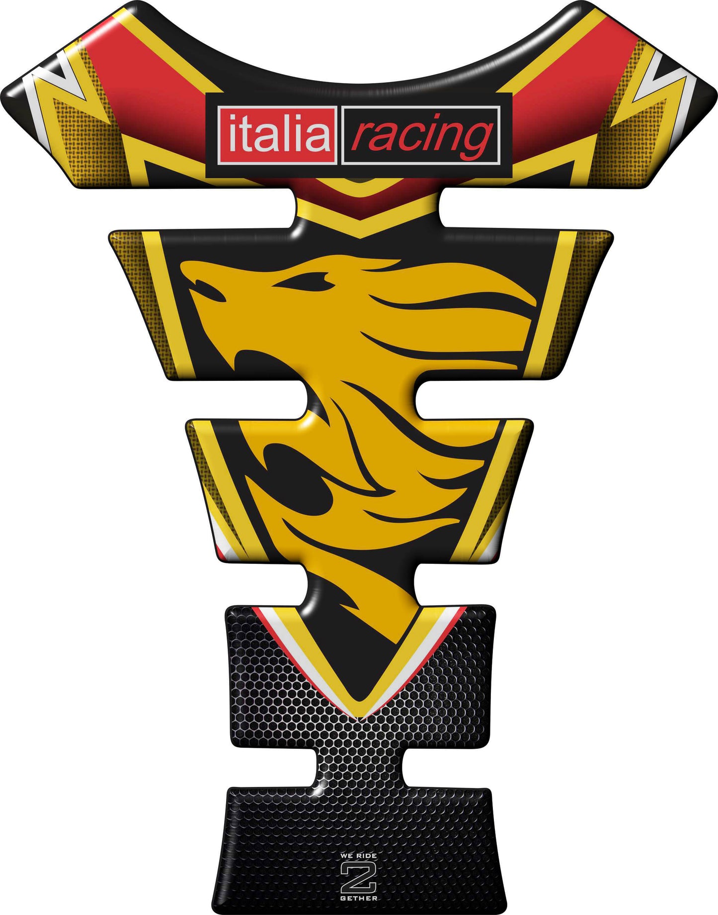Aprilia RSV 1000 - MILLE - RS250 - RSV4 - RSV4R - FALCO etc Italia Factory Racing Yellow Universal Fit; Motor Bike Tank Pad / Protector