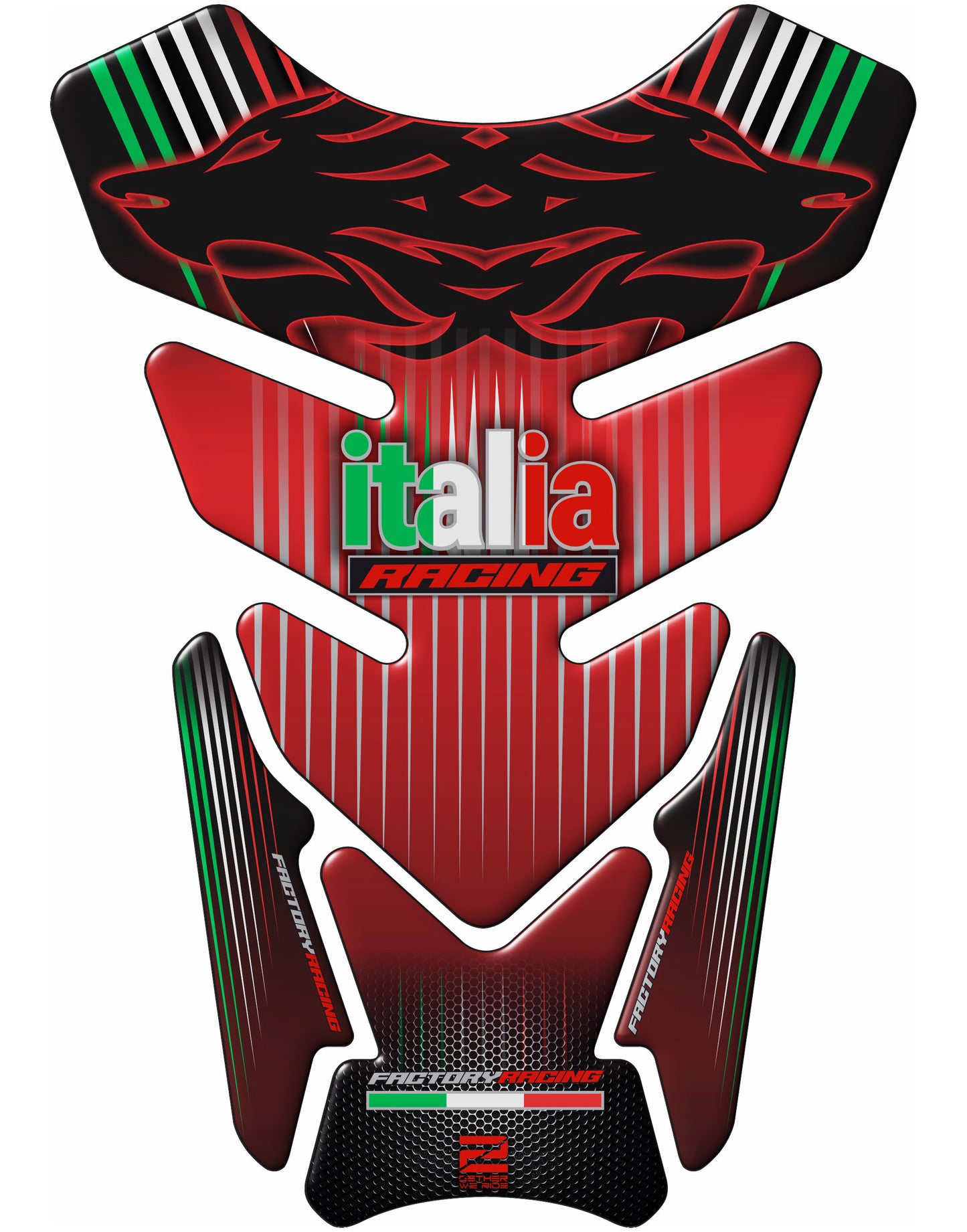 Aprilia Red Italia Racing Motor Bike Tank Pad / Protectortor. Universal Fit Tank Pad.