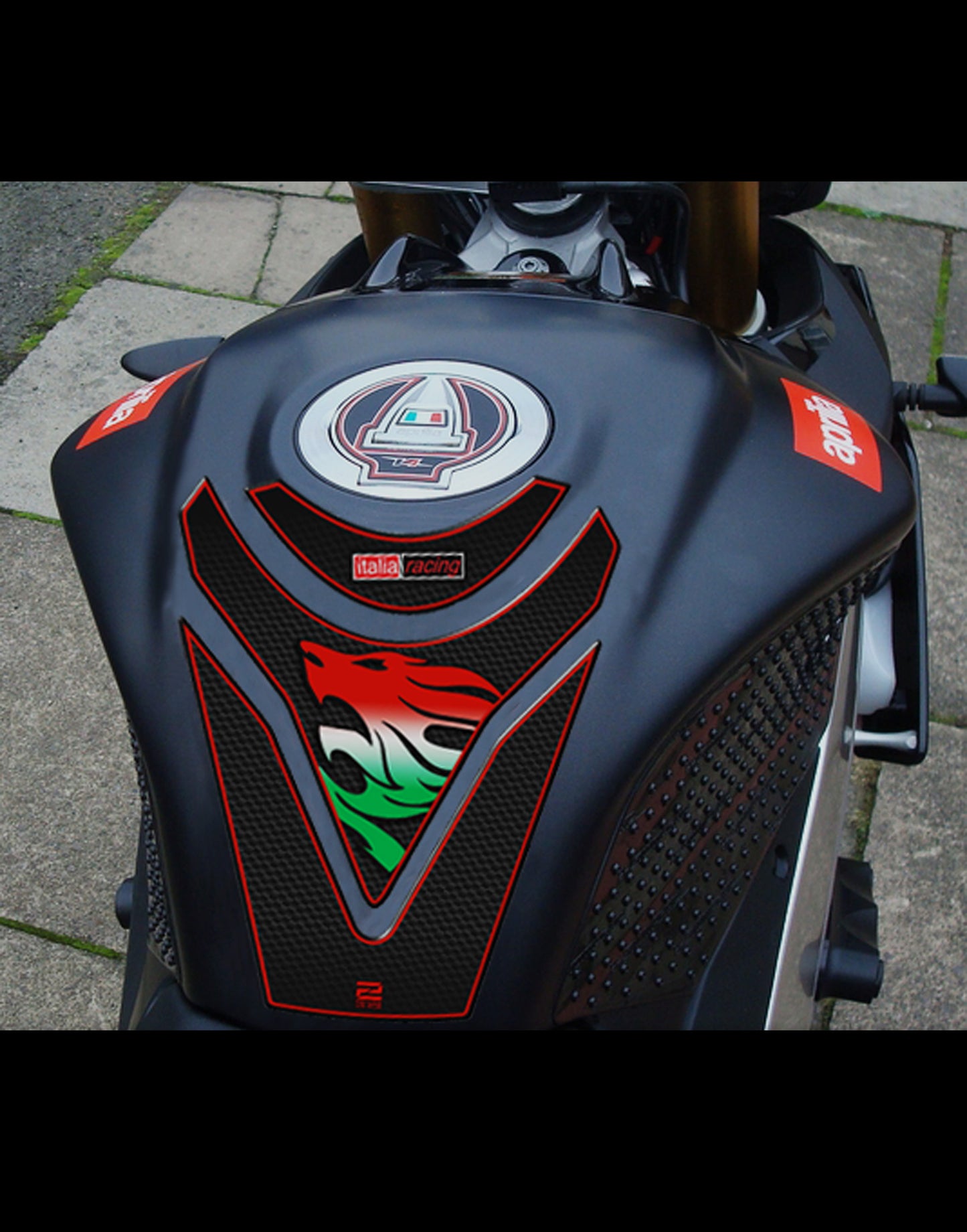 Aprilia Tuona RSV4 Carbon Fibre Black Tank Pad protector . 2009 - 2014