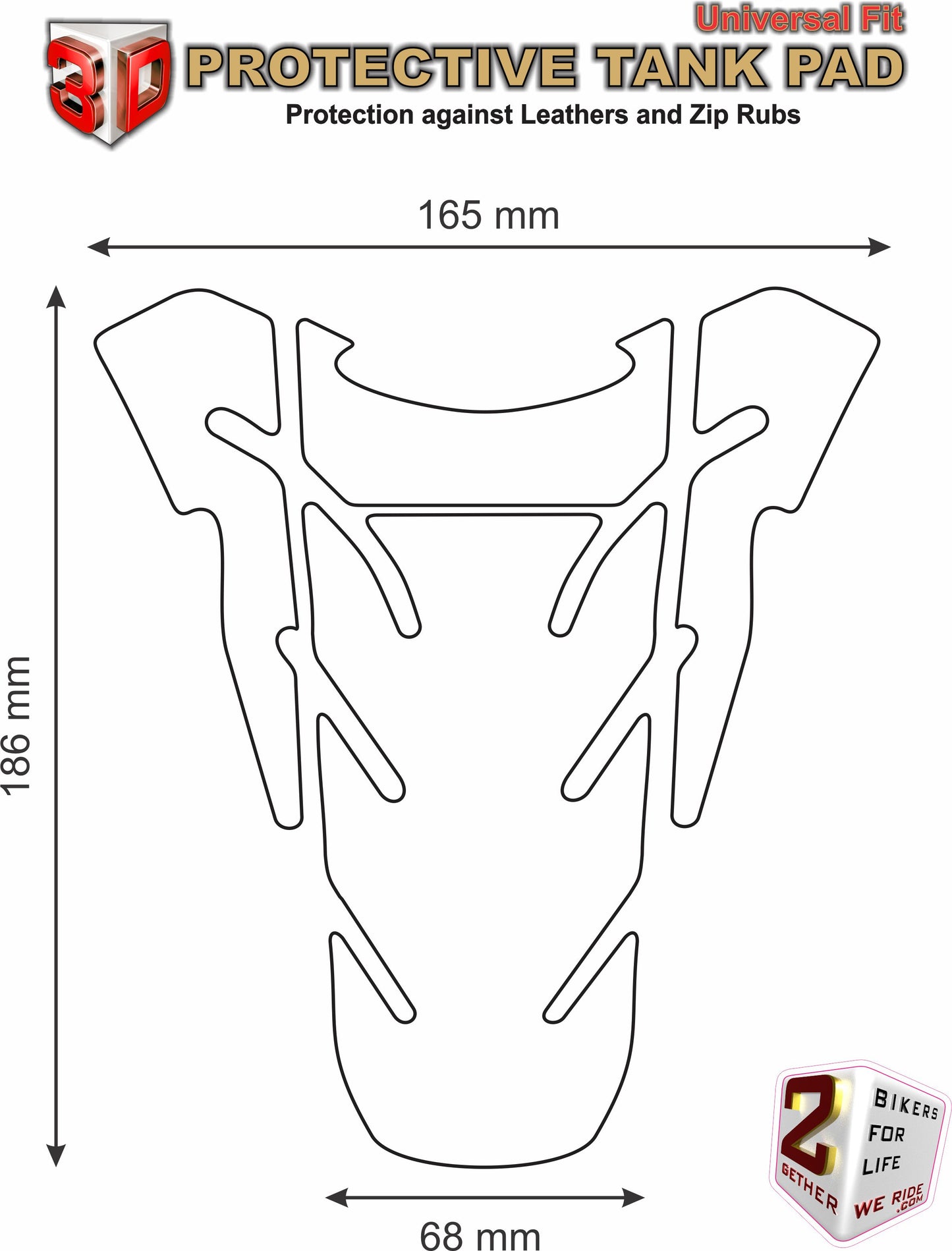 Ducati Carbon Fibre Black  Motor Bike Tank Pad Protector. A Universal Fit Ducati Tank Pad.