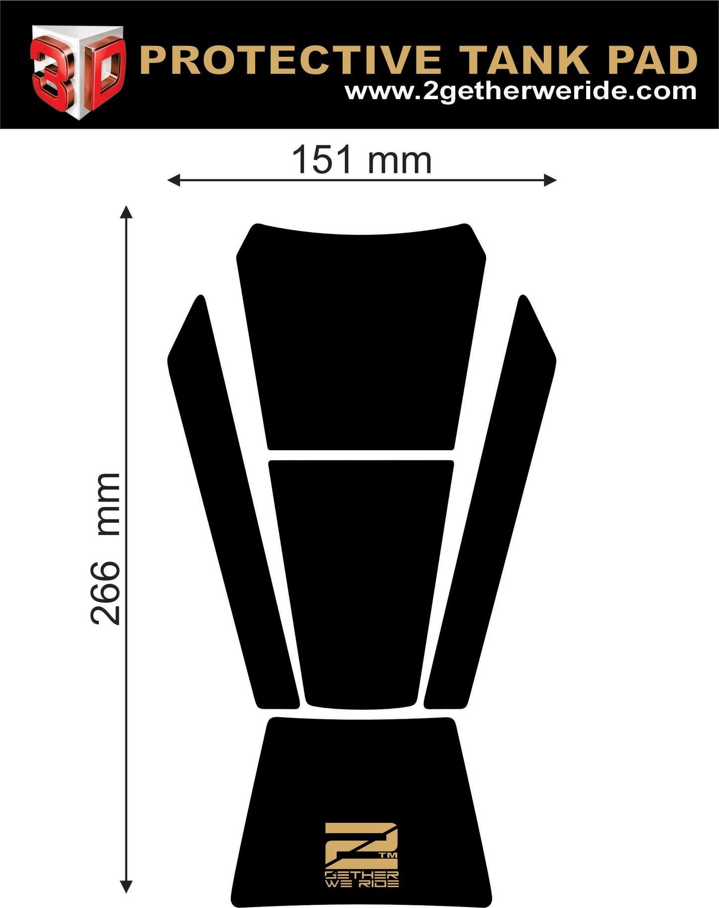 BMW F 850 GS Black Motor Bike Tank Pad / Protector. Limited Edition. Triple Black