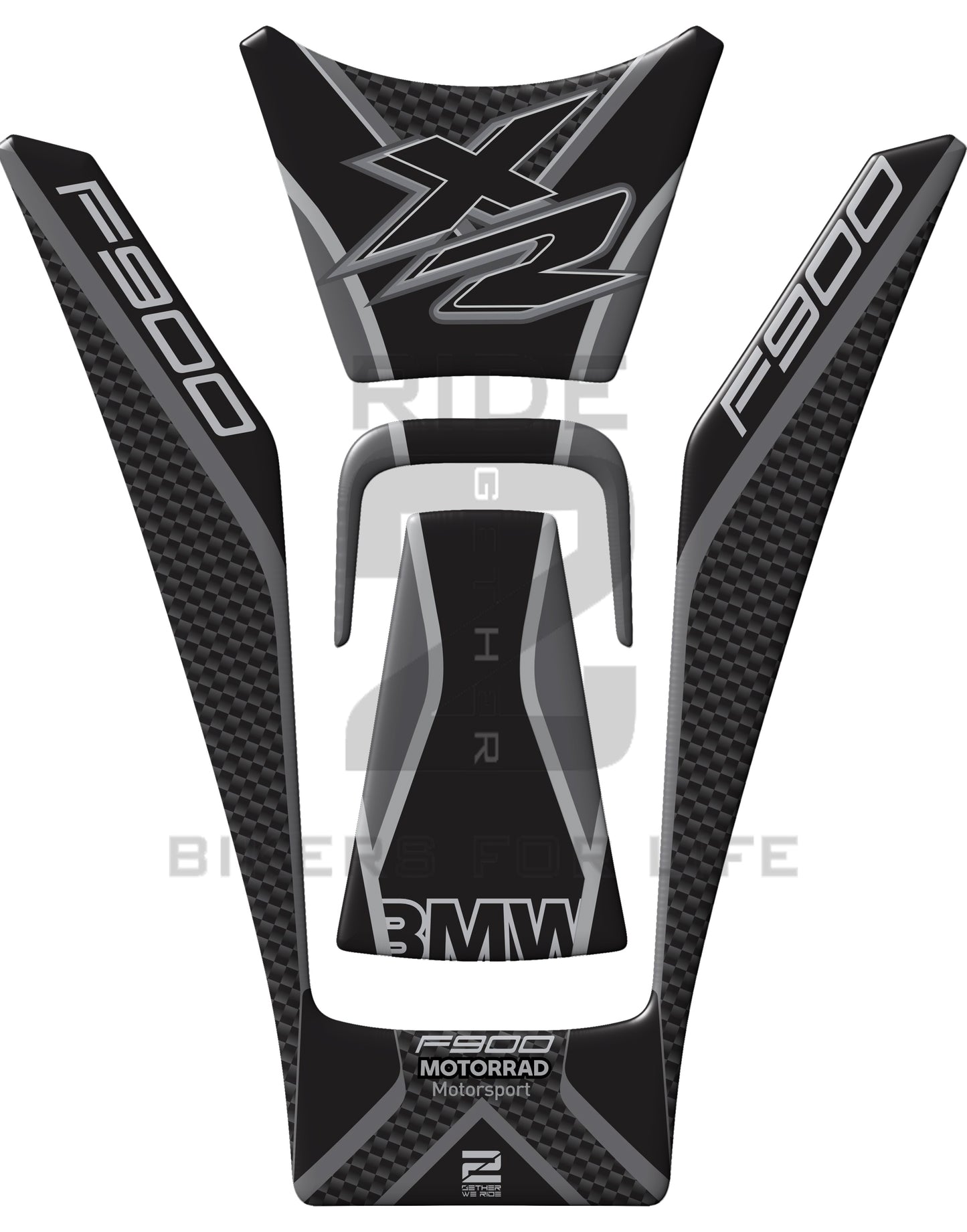 BMW F 900 XR Black Motor Bike Tank Pad / Protector 2020 - 2023
