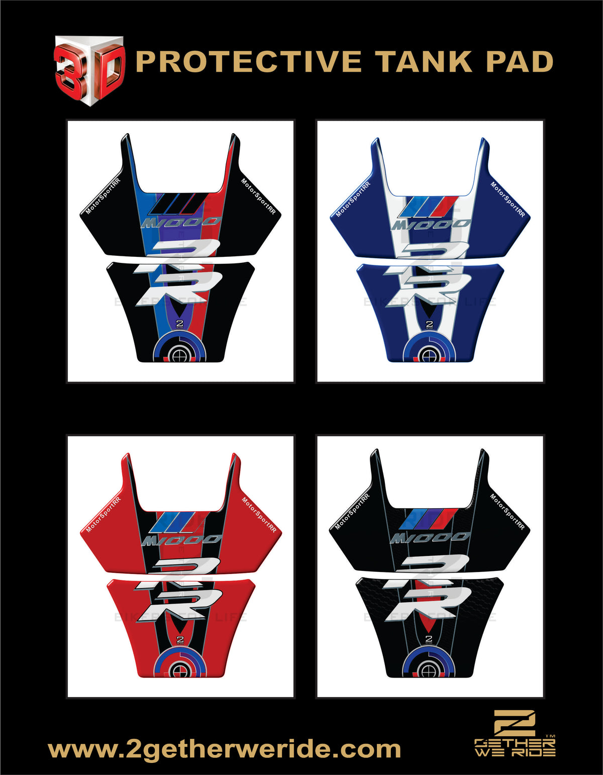 BMW M 1000 RR Tank Pad | BMW Motor Cycle Tank Protector