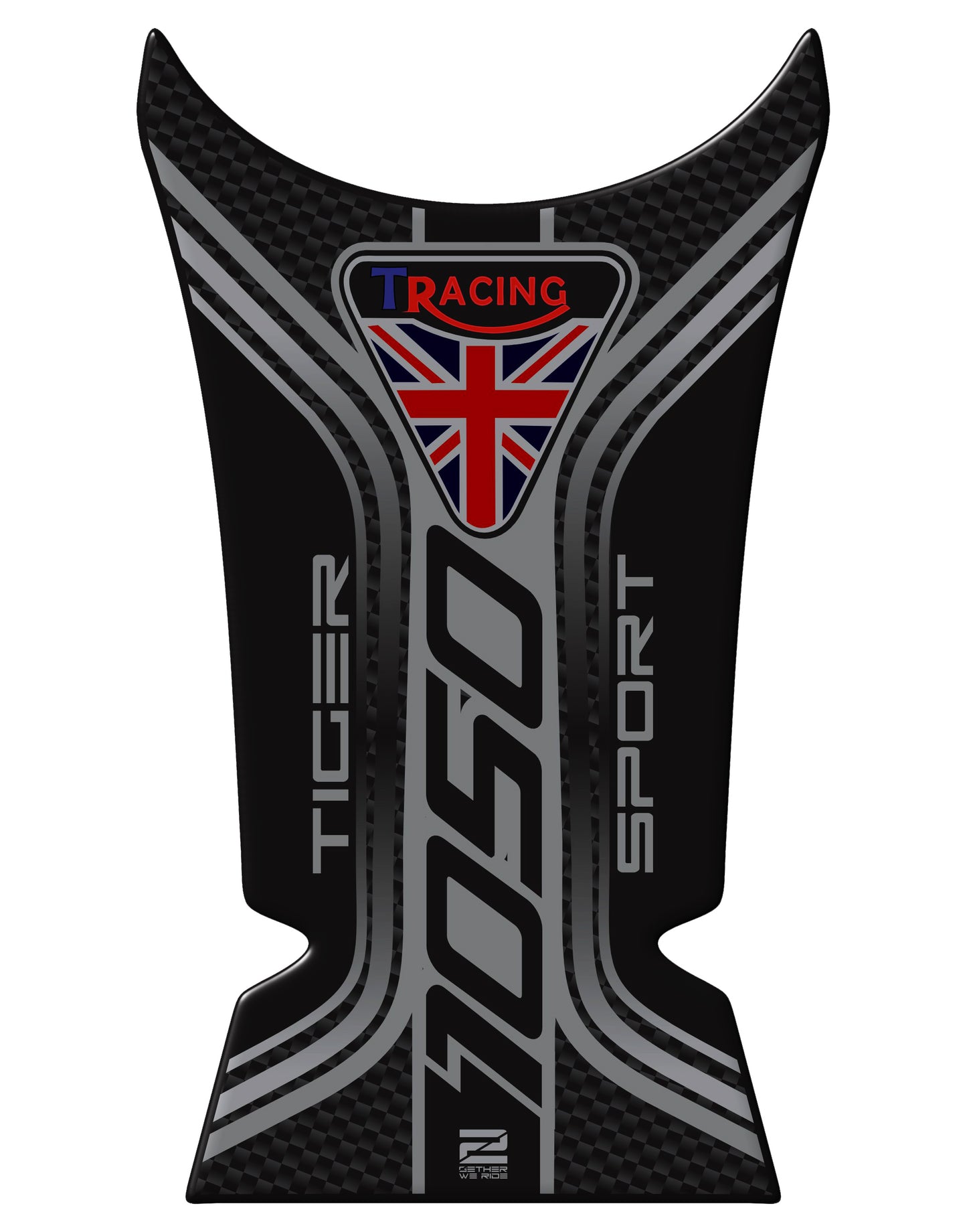 Triumph Tiger 1050 Motor Bike Tank Pad Protector.Universal Fit Black, Grey and Carbon Fibre Triumph Motor Bike Tank Pad Protector