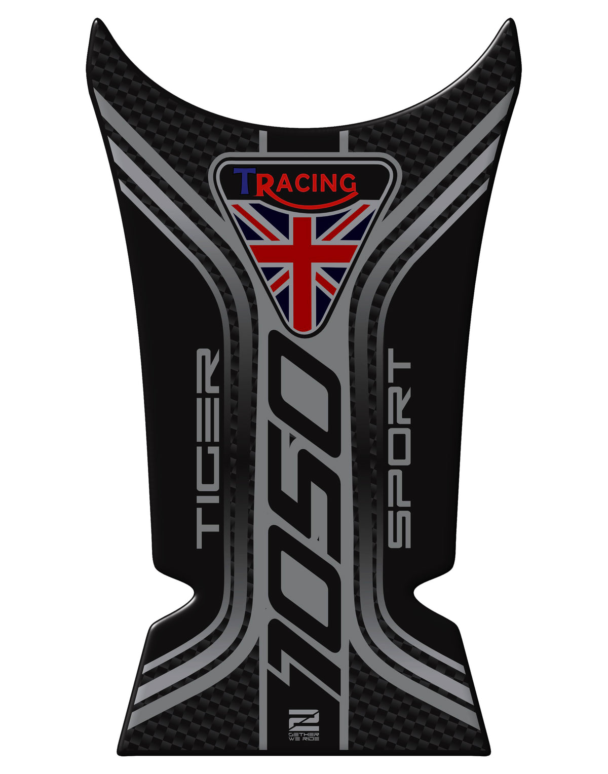 Triumph Tiger 1050 Motor Bike Tank Pad Protector.Universal Fit Black, Grey and Carbon Fibre Triumph Motor Bike Tank Pad Protector