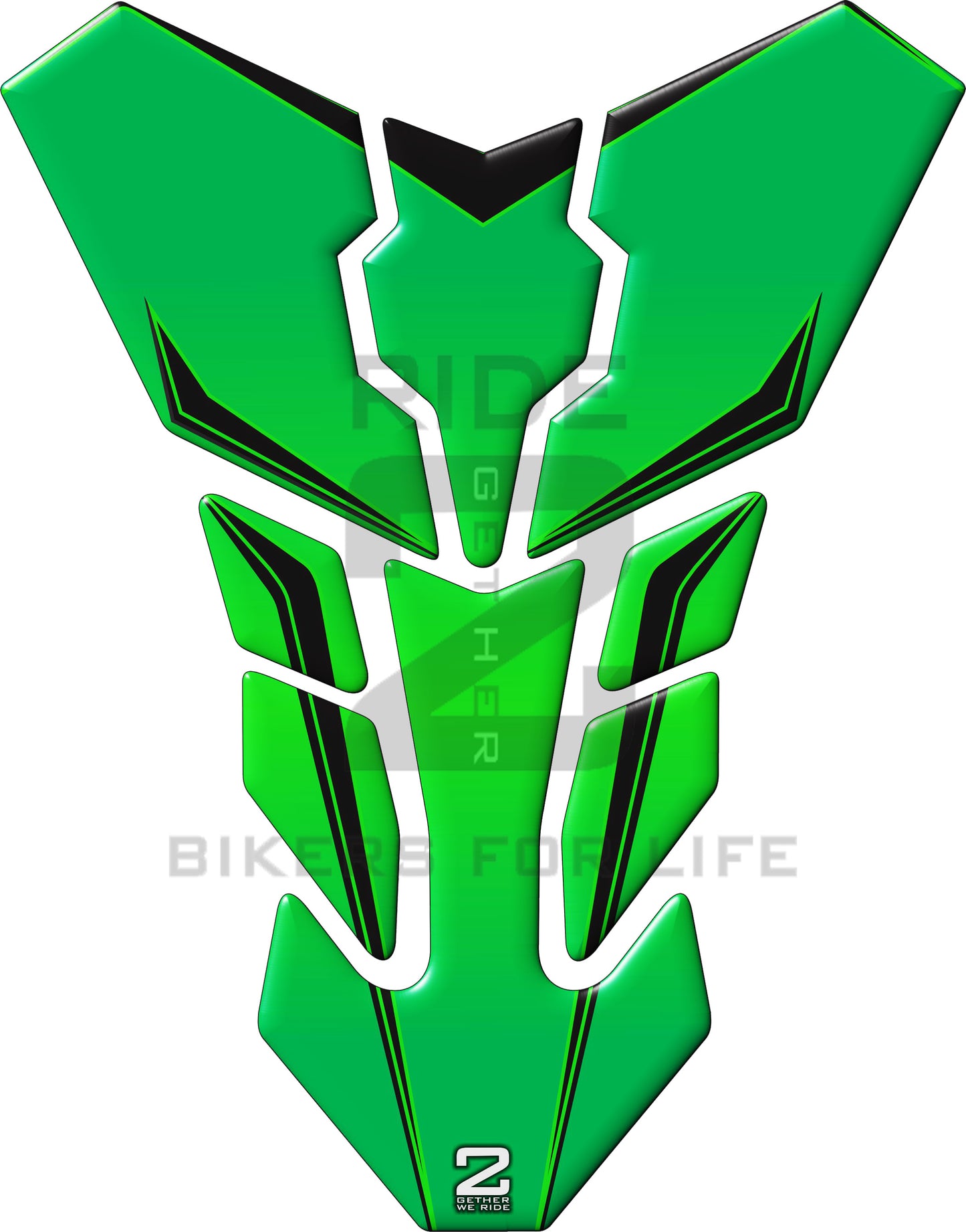 Universal Fit Motor Bike Green Standard Transformer Motor Bike Tank Pad Protector. A Street Pad which fits most motorcycles.