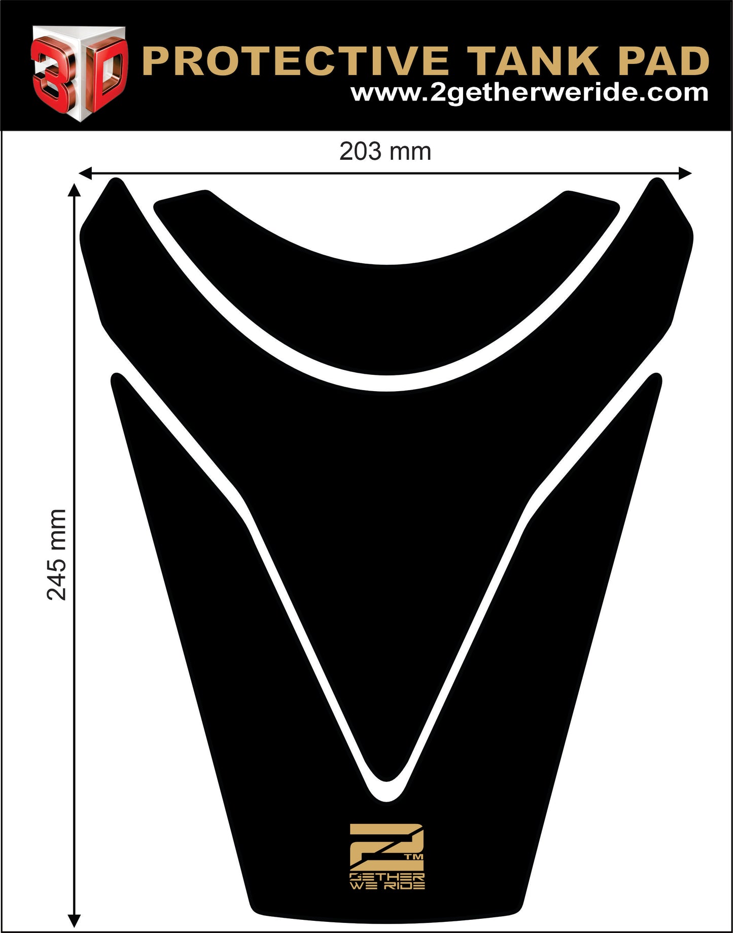 Aprilia Tuona Tank Pad | Aprilia Motorcycle Tank Protector