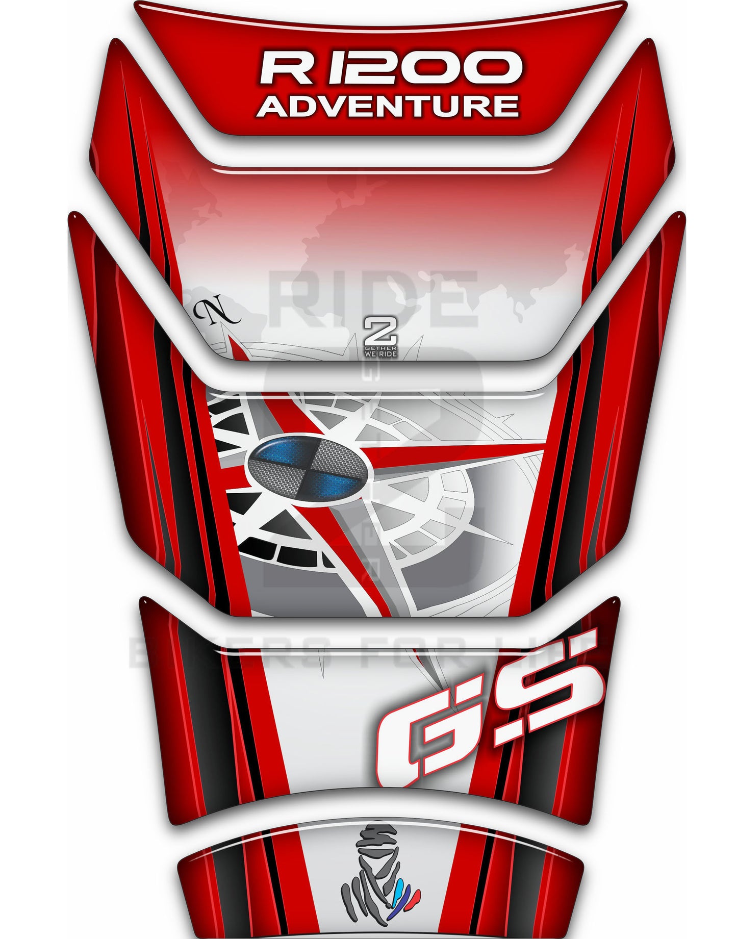 BMW R 1200 GS Adventure Red Motor Bike Tank Pad / Protector