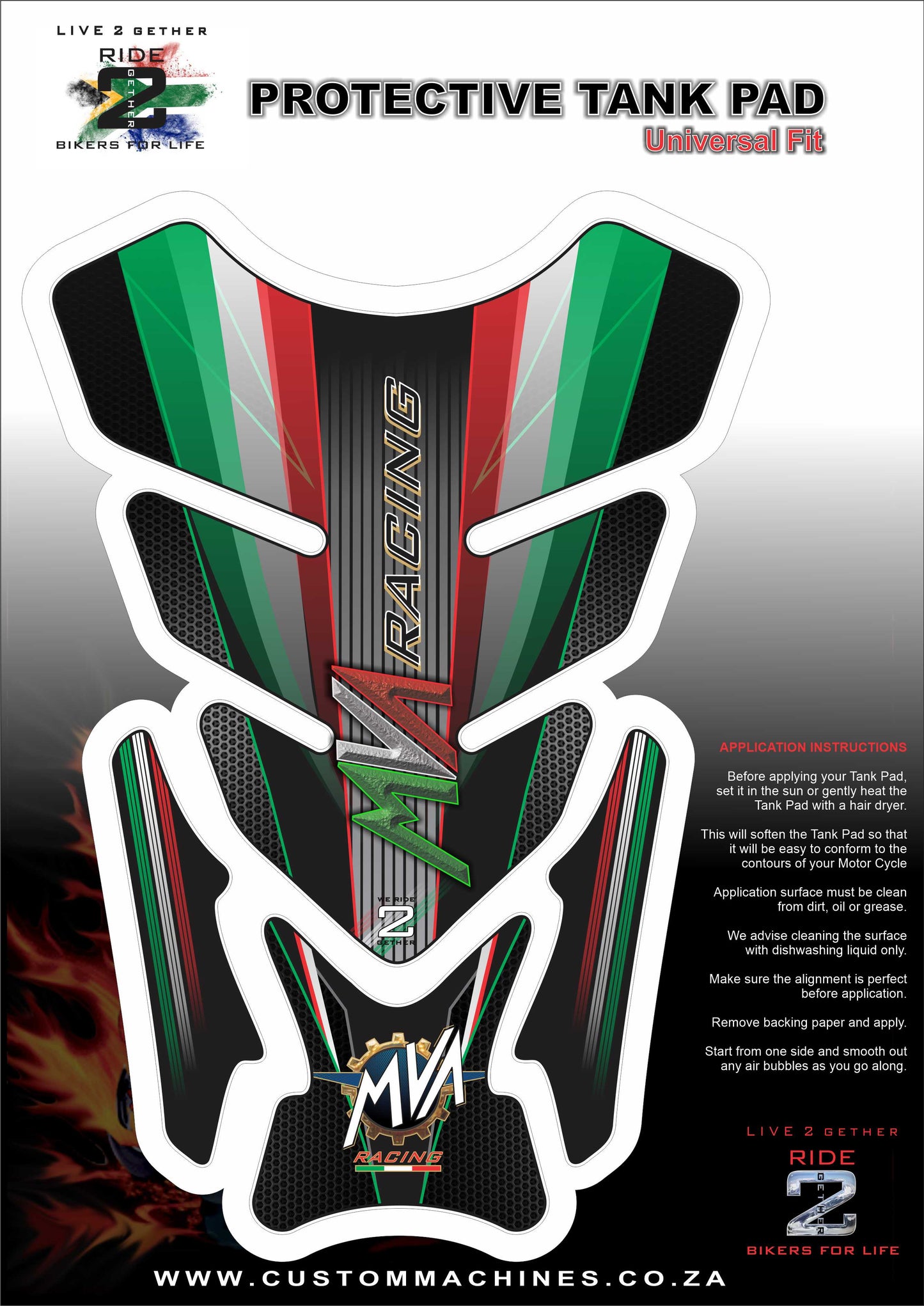 MV Agusta Tank Pad | MV Agusta Motor Cycle Tank Protector