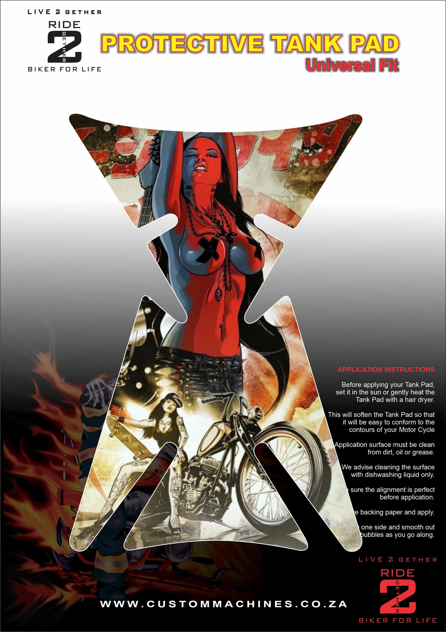 Street Tank Pad | Motorcycle Tank Protector