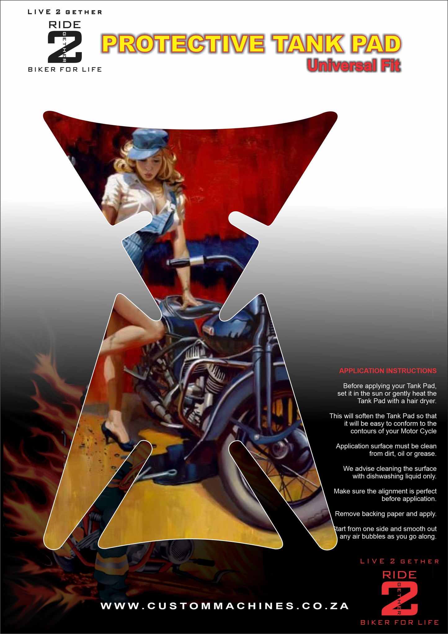 Universal Fit Retro Design 3 Tank Pad