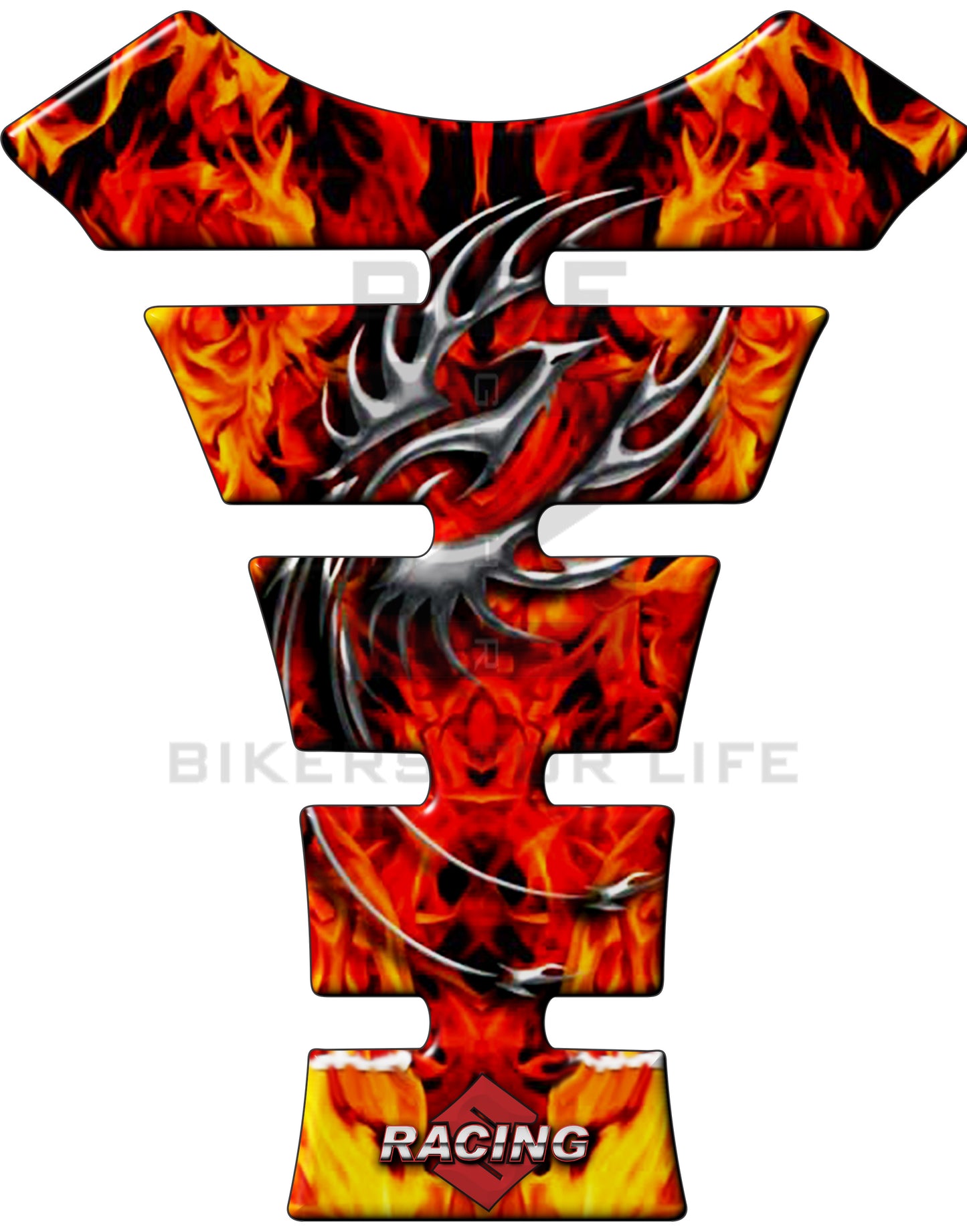 Suzuki Hayabusa Flaming Bird with Chrome trims Tank Pad Protector