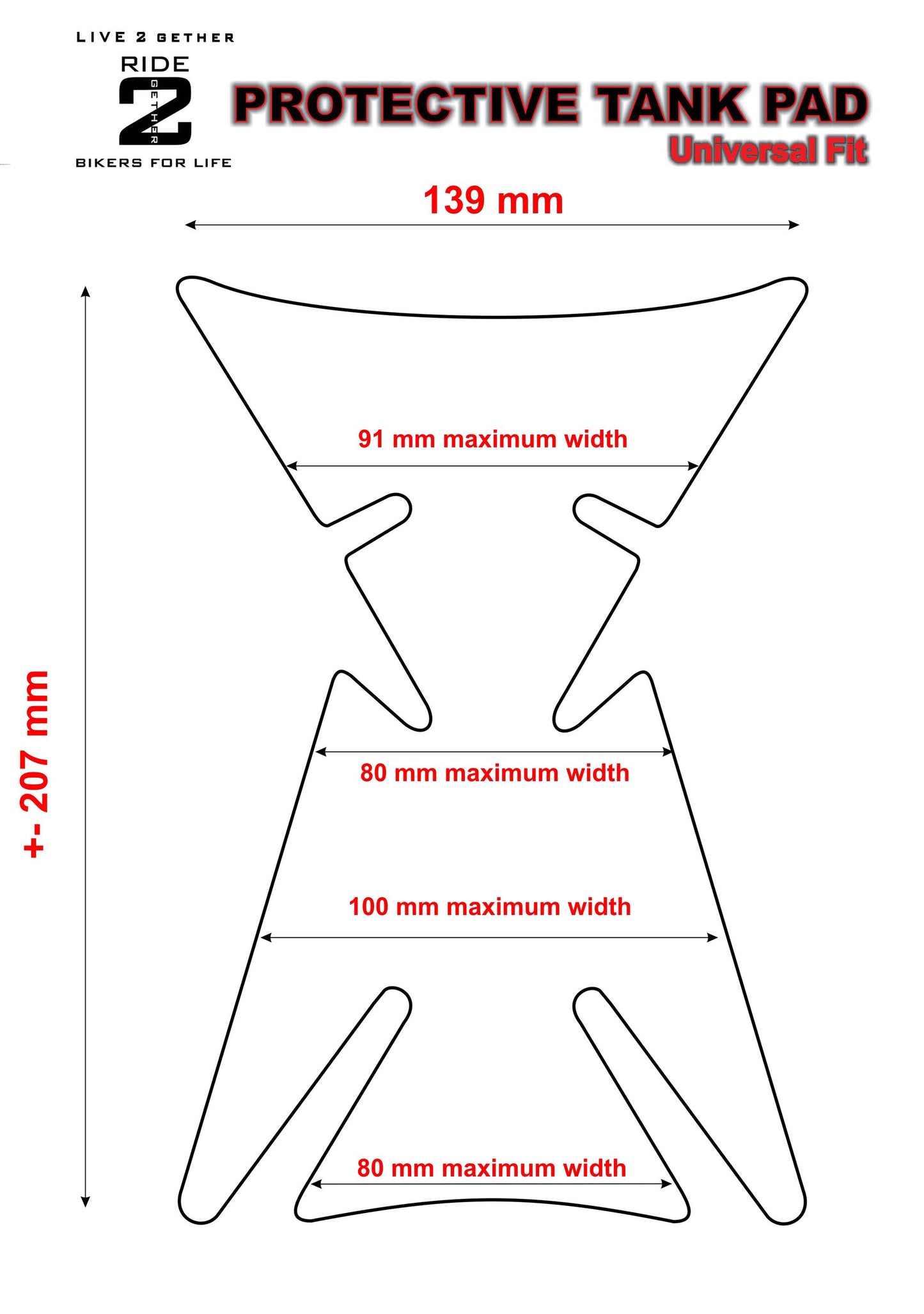 Street Tank Pad | Motorcycle Tank Protector