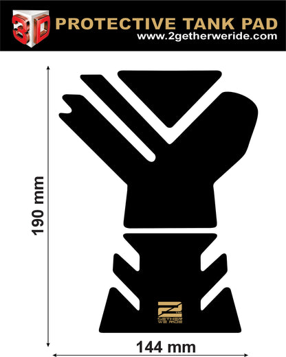 Aprilia  RS 660 Motor Bike Tank Pad . Extrema White and Black Carbon Fibre Universal Fit  Bike Tank Pad / Protector 2023 -2025