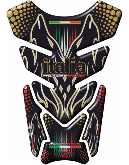 Aprilia  Black  Motor Cycle Tank Pad. Universal Fit Italia Racing  Motor Bike Tank Pad / Protector