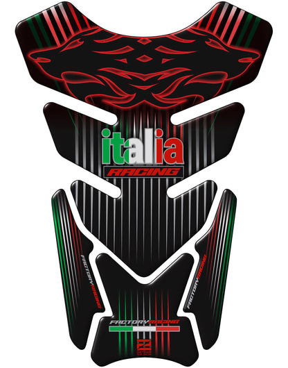 Aprilia Black and Red Motor Bike Tank Pad. Italia Racing Universal Fit  Motor Bike Tank Pad / Protector.