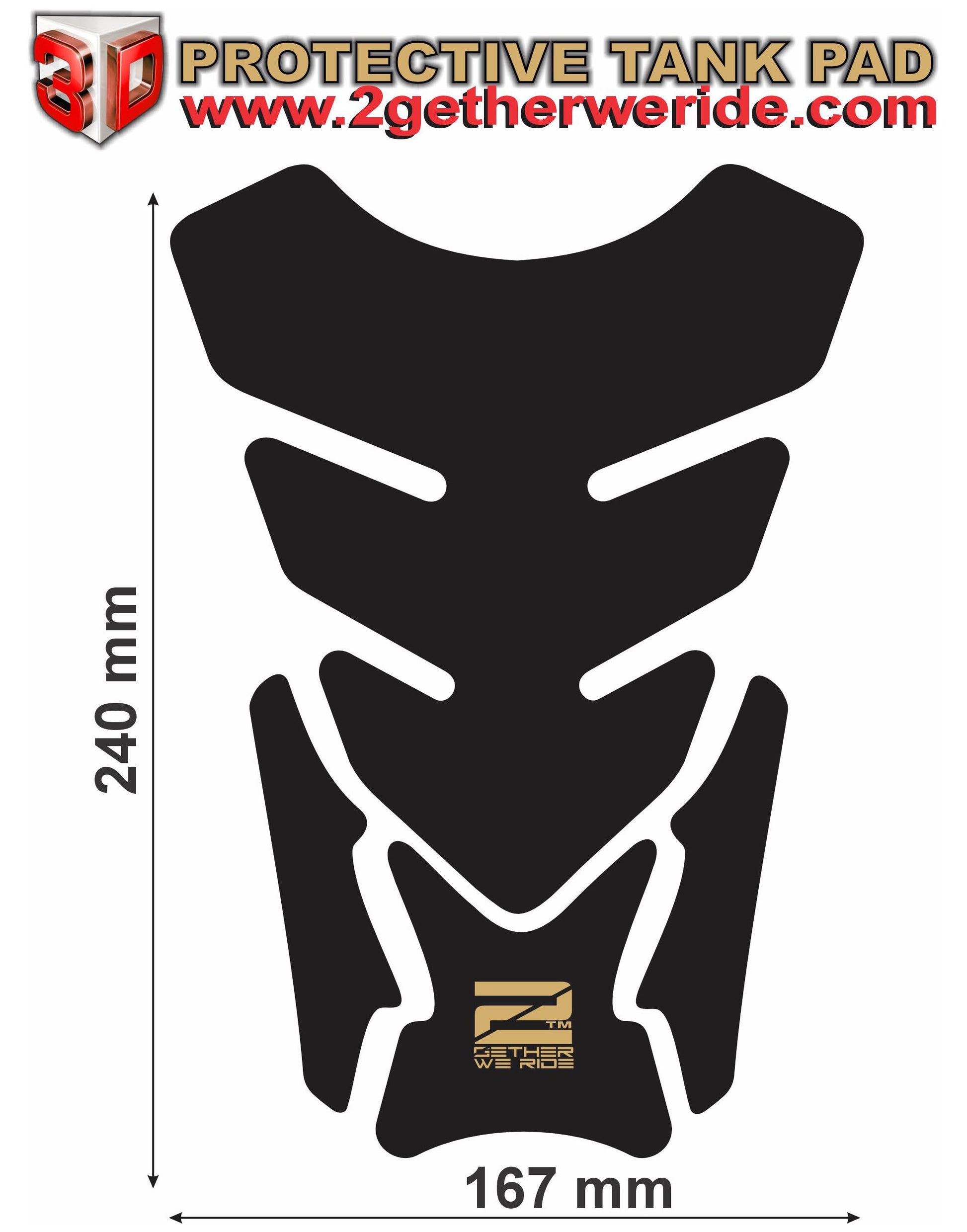 Aprilia Motor Bike Tank Pad Protector -  Aprilia  Italia Factory  Racing  Black Carbon Fibre and White Universal Fit  Motor Bike Tank Pad / Protector.