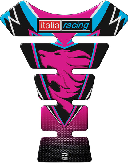 Aprilia Motor Bike Tank Pad Protector -  Aprilia  Italia  Racing Black, Pink and Blue Universal Fit  Motor Bike Tank Pad / Protector.