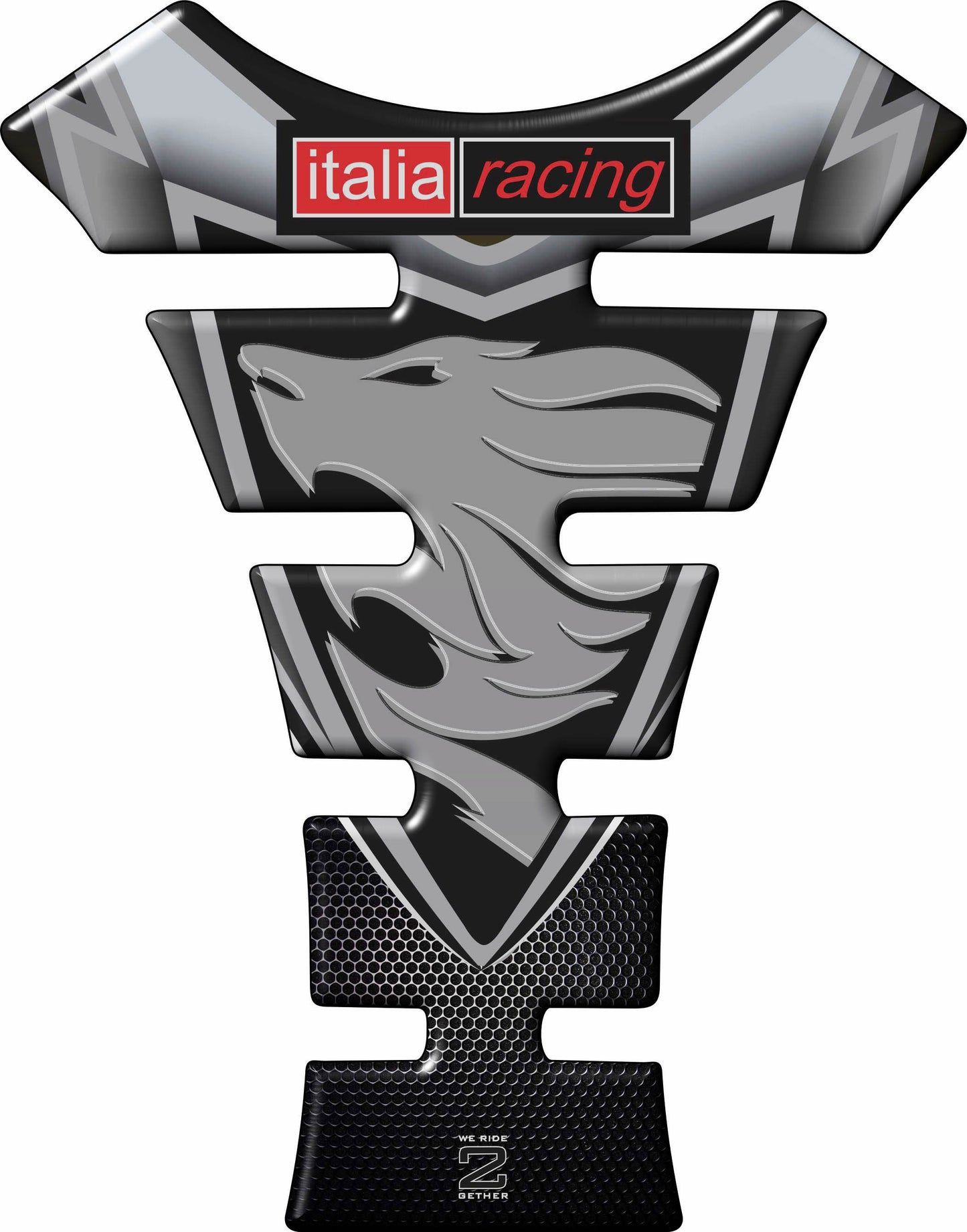 Aprilia Motor Bike Tank Pad Protector -  Aprilia  Italia Racing  Black and Grey Universal Fit  Motor Bike Tank Pad / Protector.