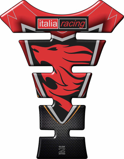 Aprilia  RSV 1000,  RS250, RSV4, RSV4R, FALCO etc Italia Racing  Red and Black Universal Fit  Motor Bike Tank Pad / Protector