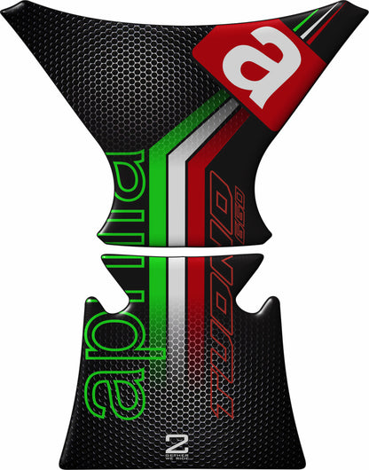 Aprilia  RS 660 Motor Bike Tank Pad . Black Honey Comb Universal Fit  Bike Tank Pad / Protector