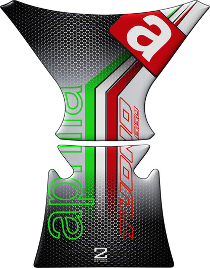 Aprilia  RS 660 Motor Bike Tank Pad . White and Black Honey Comb Universal Fit  Bike Tank Pad / Protector