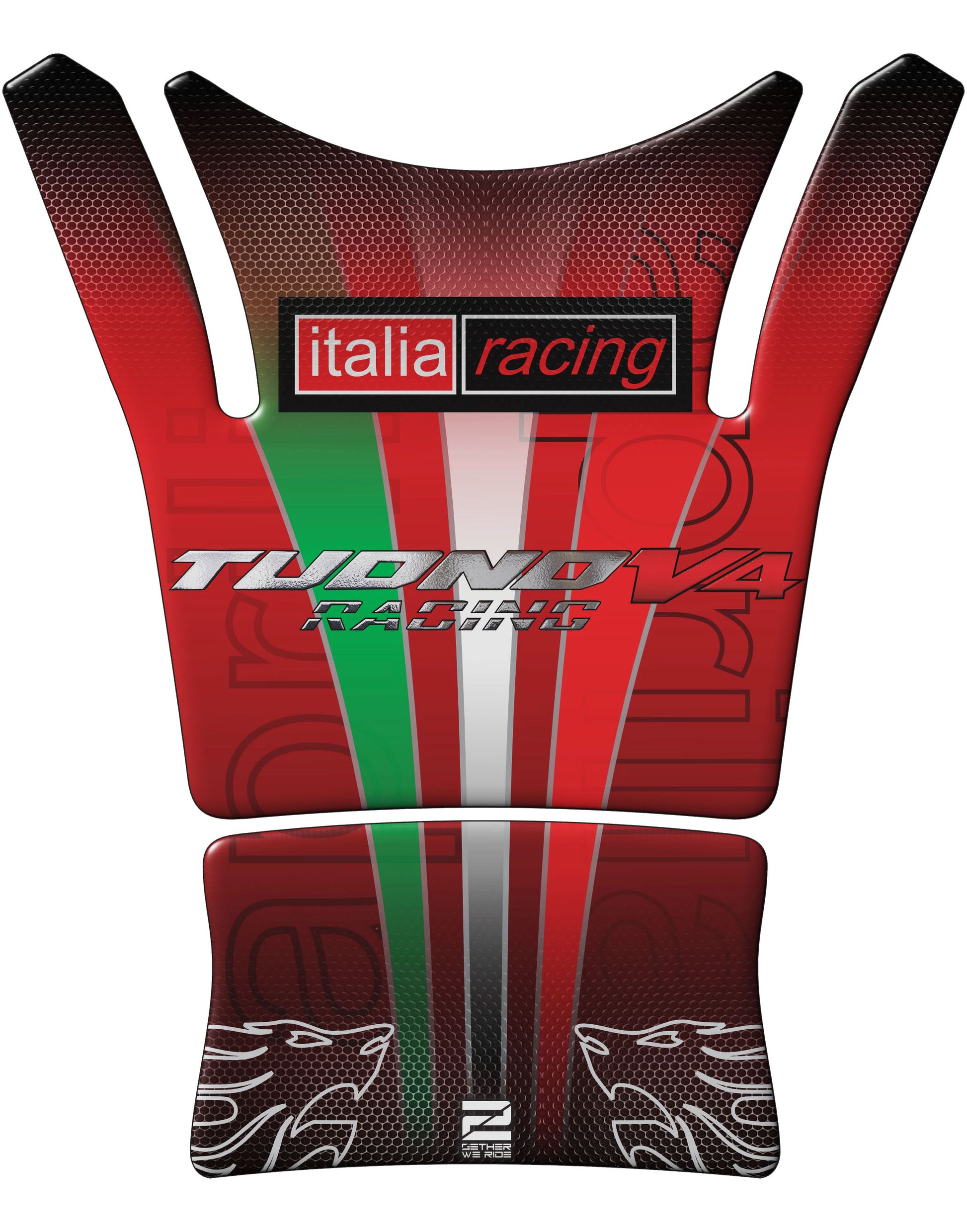 Aprilia Tuono V4 2021 - 2022  Red  Motorbike Tank Pad Protector.