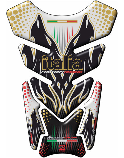 Aprilia  White  Motor Cycle Tank Pad. Universal Fit Italia Racing  Motor Bike Tank Pad / Protector