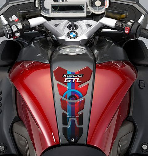 BMW K 1600 GTL Red and Black Tank Pad Protector.