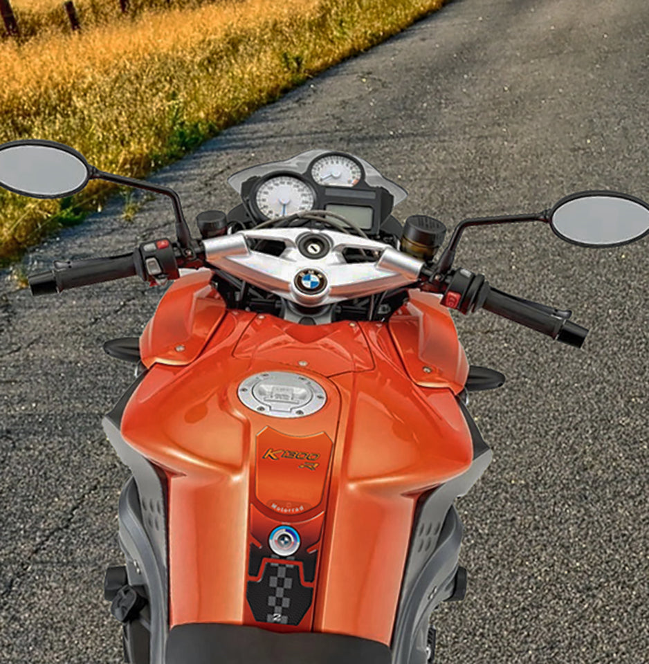 BMW K 1300 R Red and Black Motor Bike Tank Pad Protector. Standard Fit