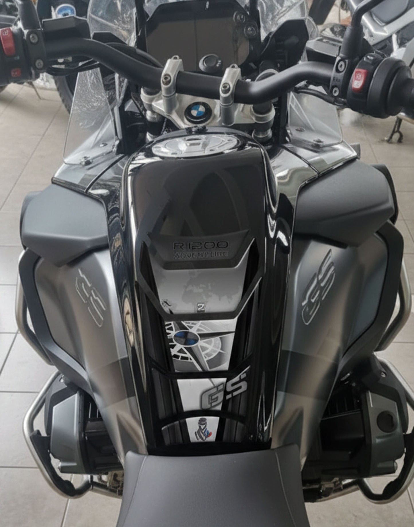 BMW BLACK R 1200 GS Adventure Black Motor Bike Tank Pad / Protector