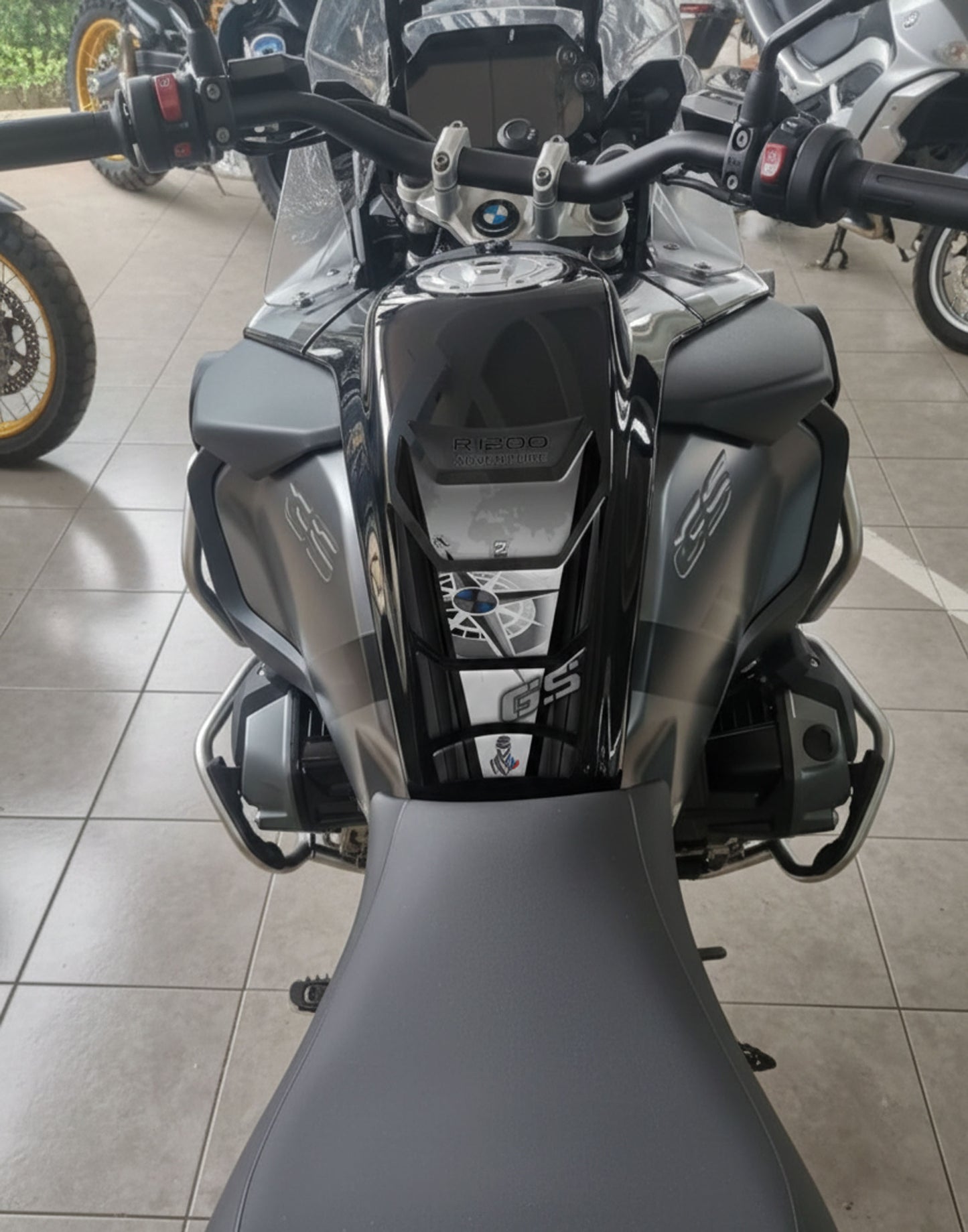 BMW BLACK R 1200 GS Adventure Black Motor Bike Tank Pad / Protector