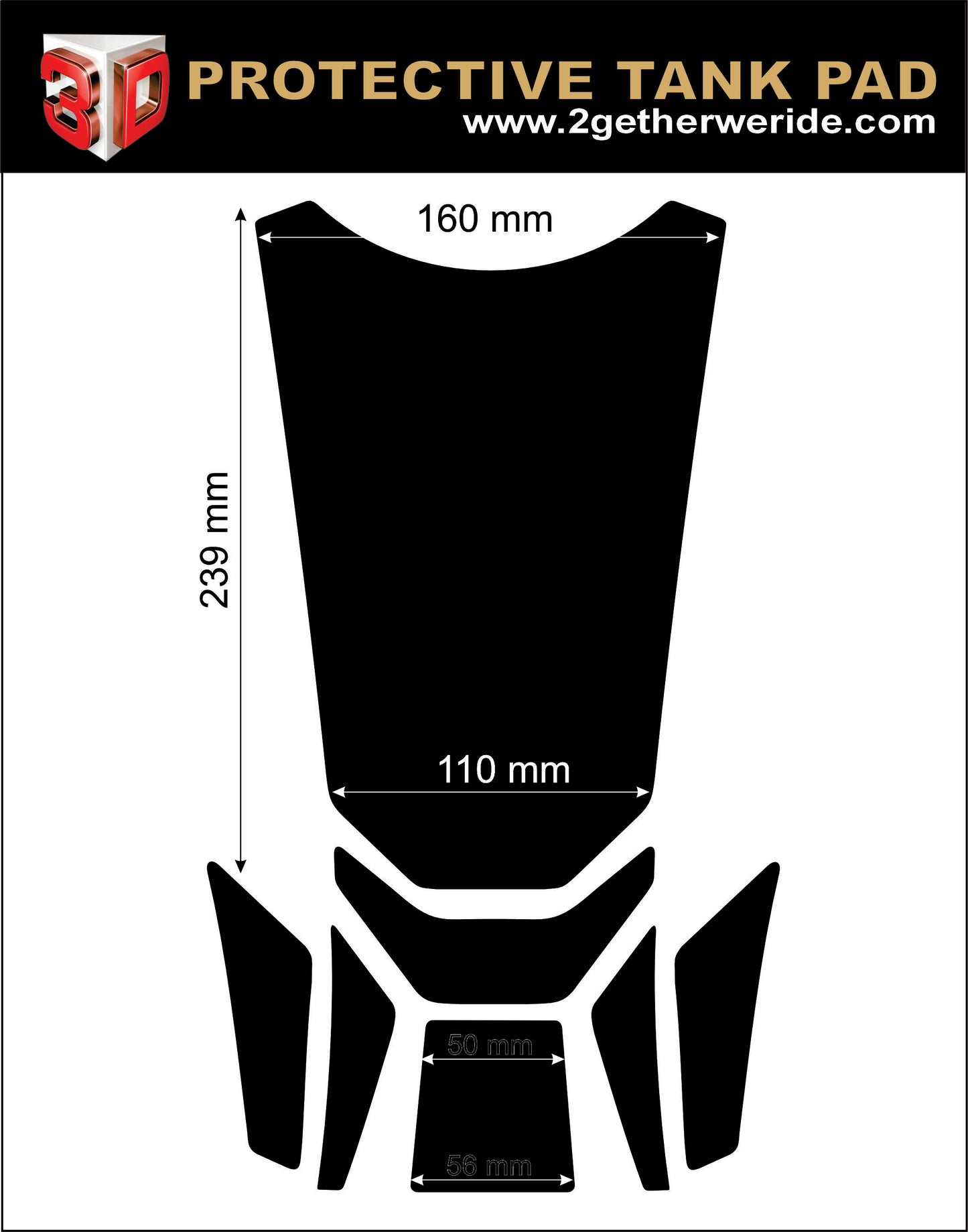 BMW  R 1250 GS Tank Pads  | BMW Motor Cycle Tank Protector