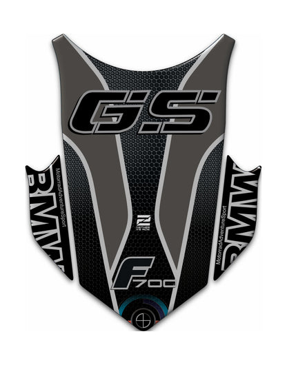 BMW F 700 GS Motor Bike Tank Pad . BMW F 700 Black and Grey Motor Bike Tank Pad / Protector.