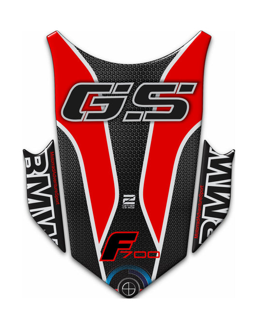 BMW F 700 GS Motor Bike Tank Pad . BMW F 700 Red and Black Motor Bike Tank Pad / Protector.