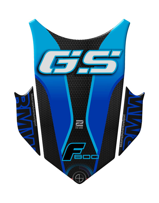 BMW F 800 GS Blue and Black Motor Bike Tank Pad / Protector 2013 - 2017