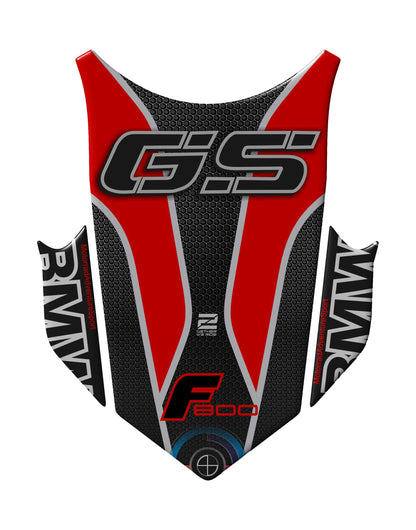 BMW F 800 GS Red and Black Motor Bike Tank Pad / Protector 2013 - 2017