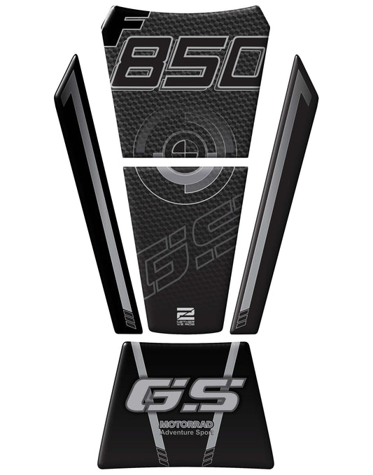 BMW F 850 GS Black Carbon Fibre Motor Bike Tank Pad / Protector