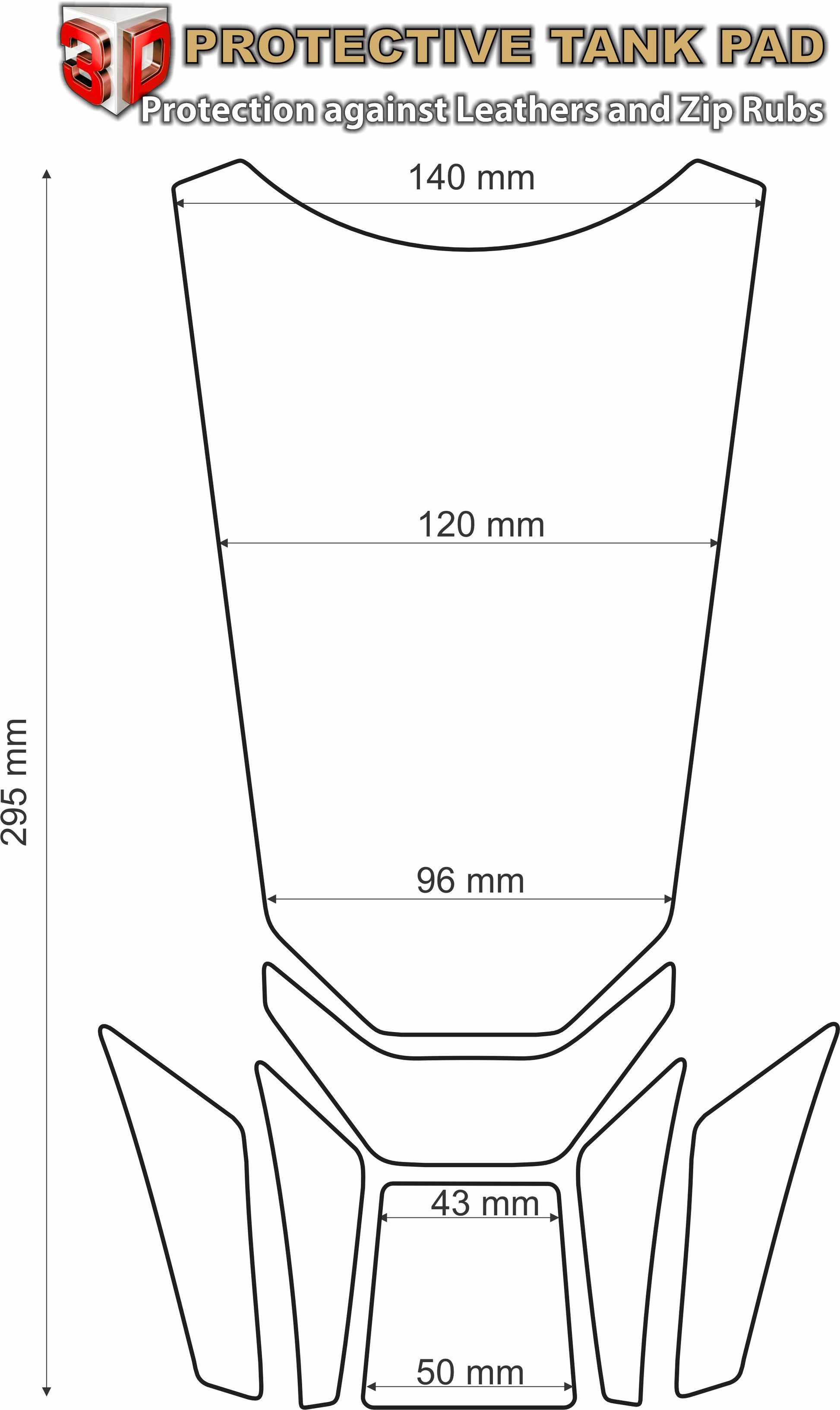 BMW R 1250 Triple Black Motor Bike Tank Pad / Protector 2023 - 2024 