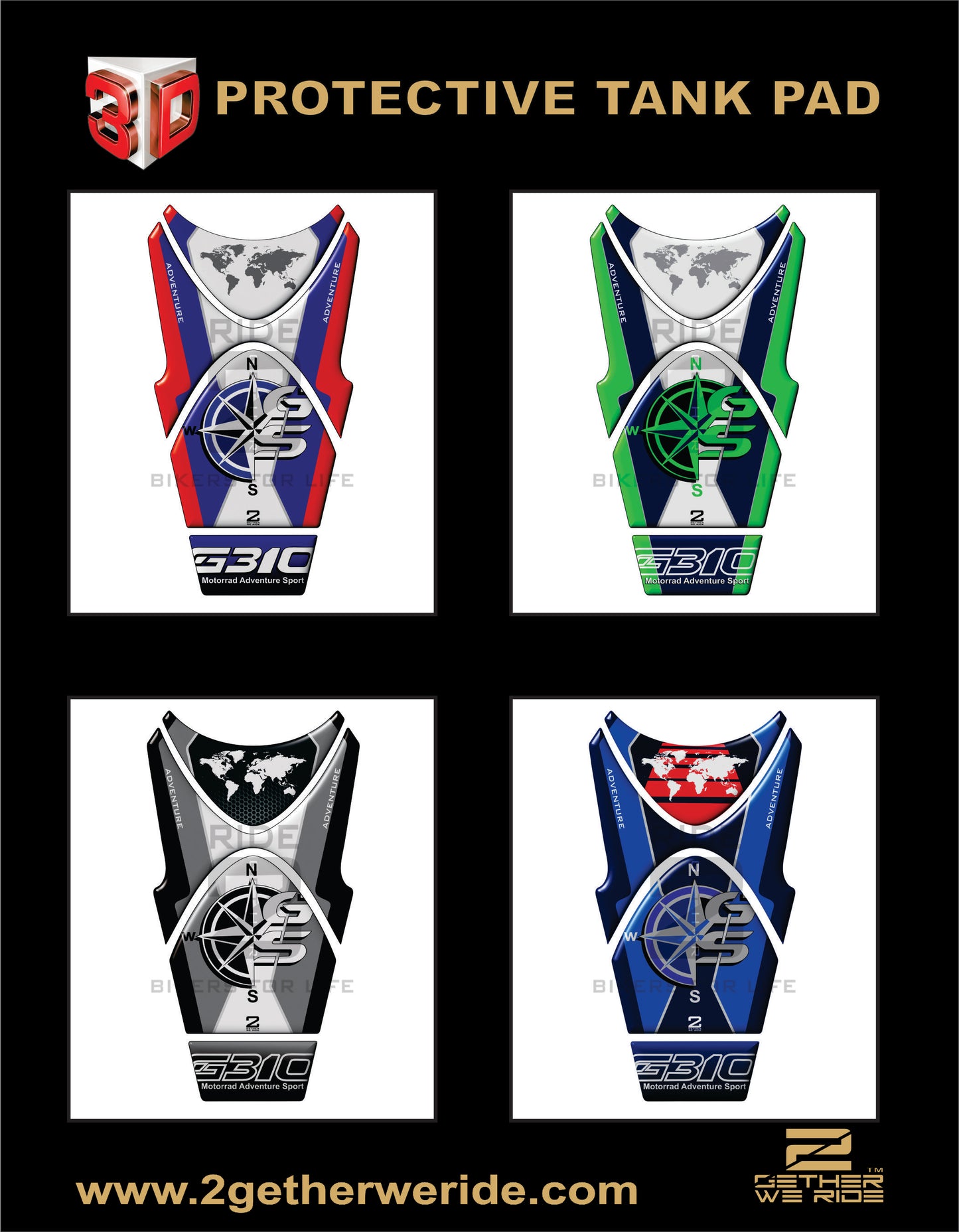 BMW 310 Tank Pad |  BMW Motor Bike Tank Protector