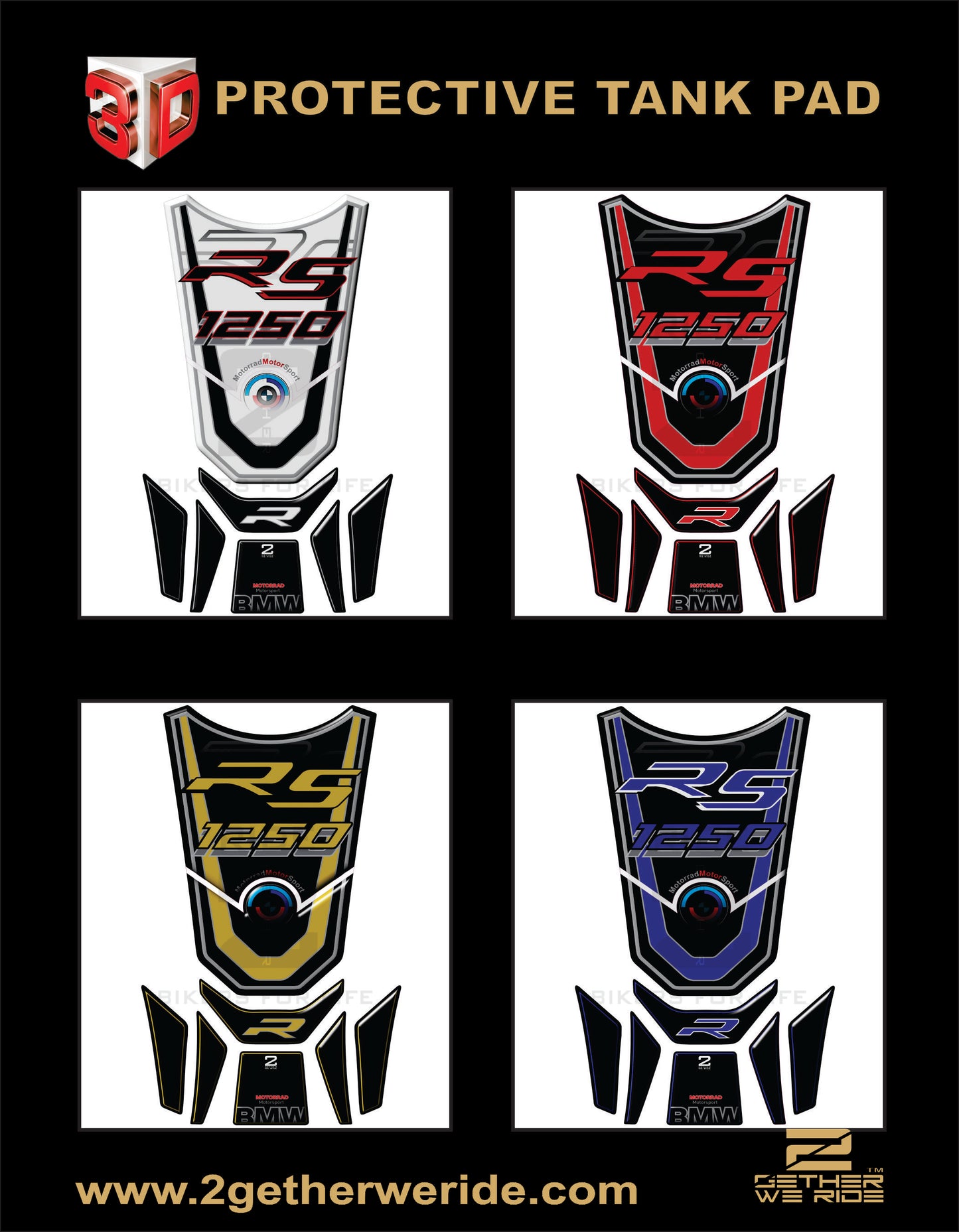BMW  R 1250 GS Tank Pads  | BMW Motor Cycle Tank Protector