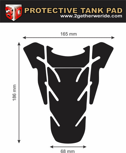 Ducati Red, Black and Carbon Fibre  Motor Bike Tank Pad Protector | Rider Deal