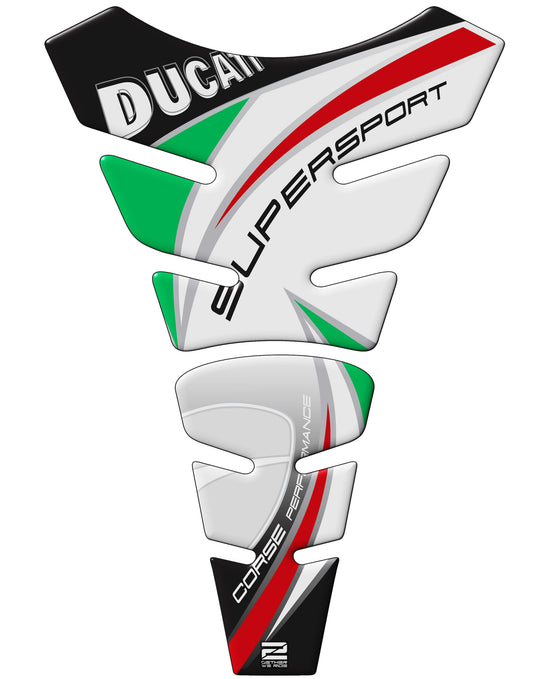Ducati SuperSport White and Black  Motor Bike Tank Pad Protector 2016 -2023