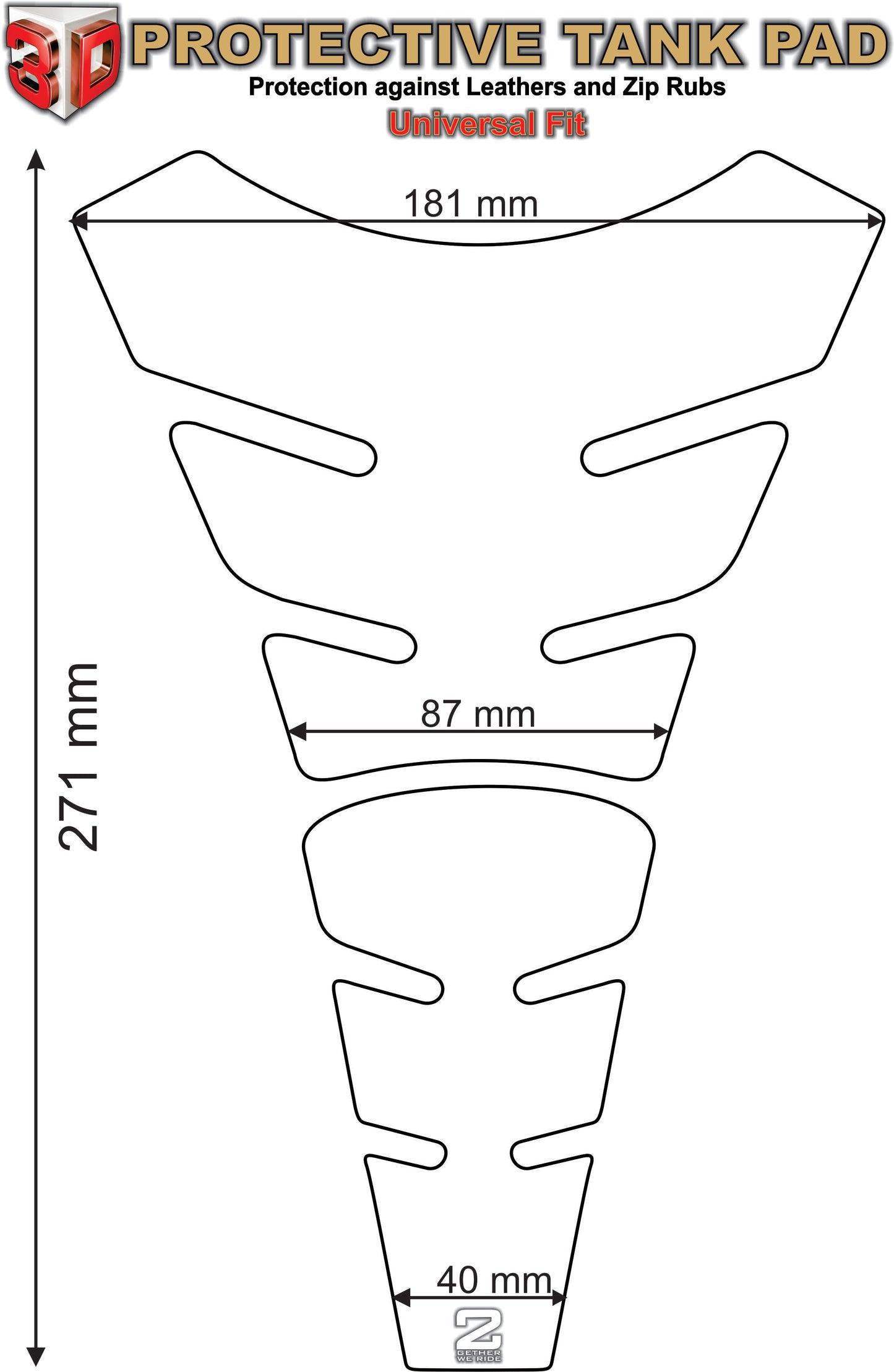 Ducati SuperSport White Standard Motor Bike Tank Pad Protector 2016 -2023