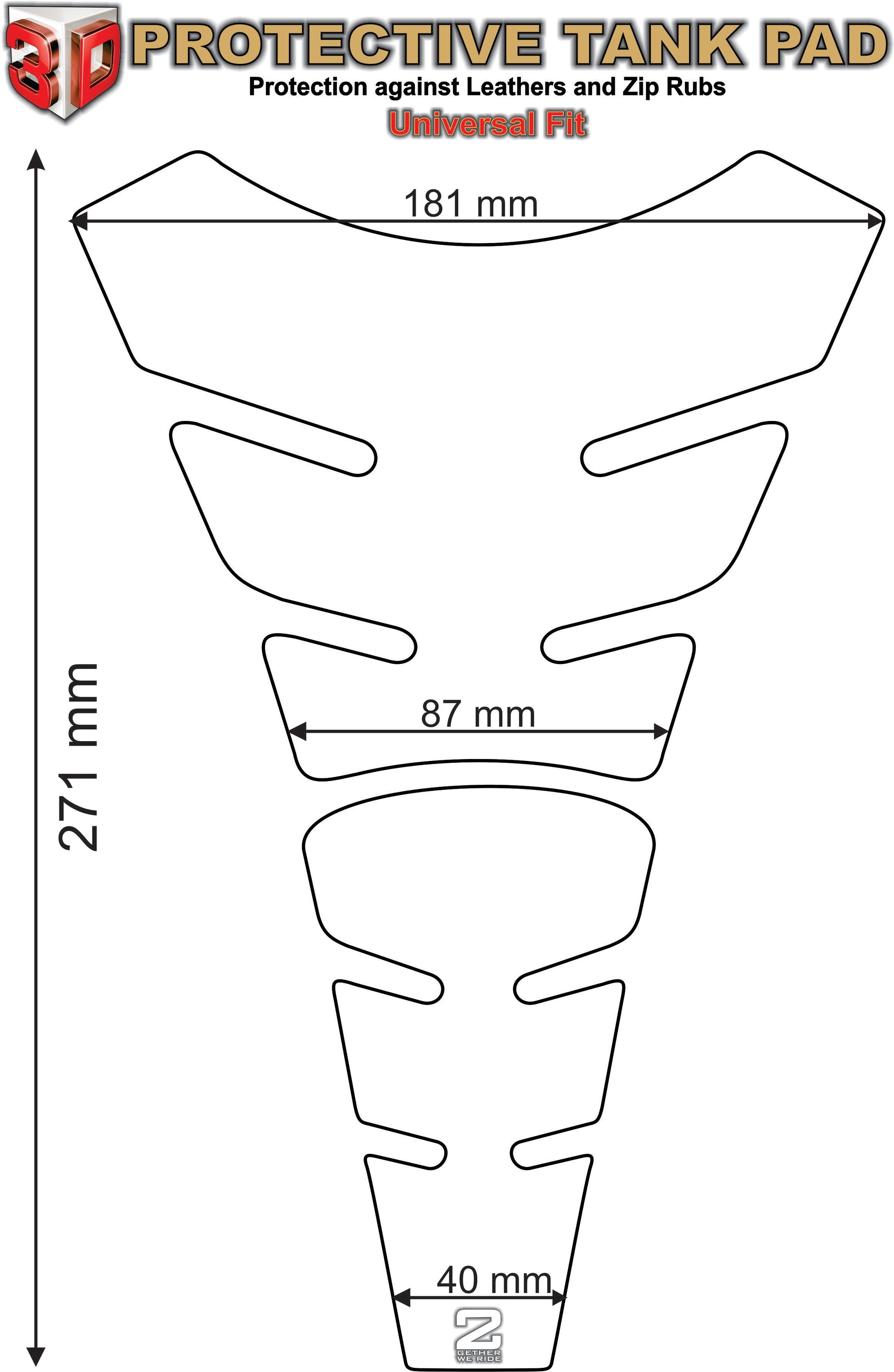 Ducati SuperSport White Standard Motor Bike Tank Pad Protector 2016 -2023