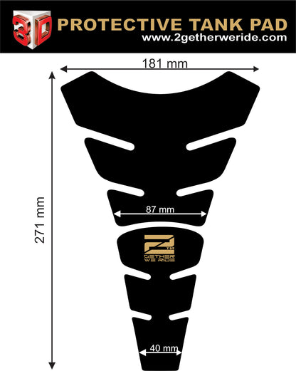 Ducati SuperSport Yellow and Black Motor Bike Tank Pad Protector 2016 -2023