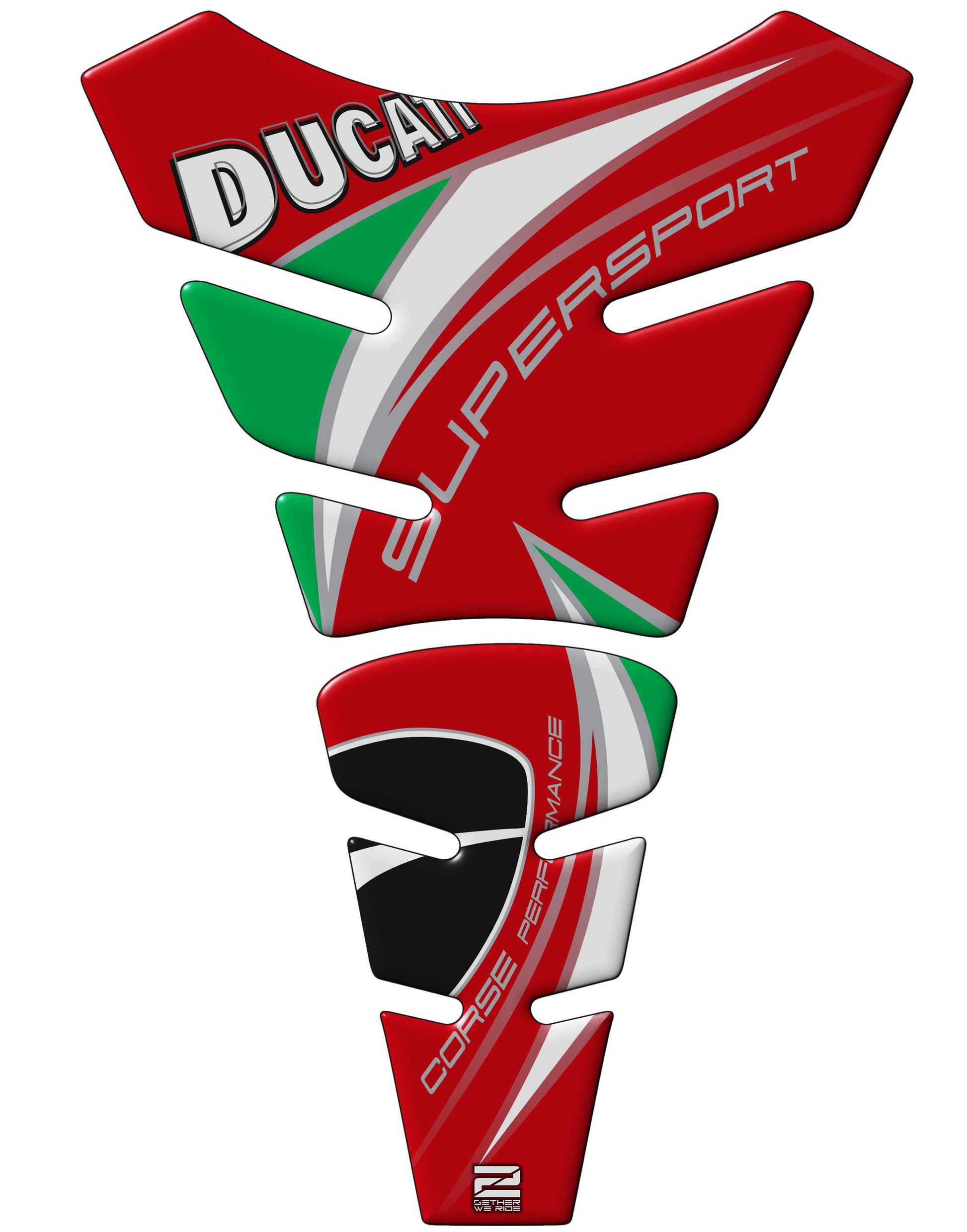 Ducati SuperSport Red Motor Bike Tank Pad Protector 2016 -2023