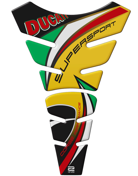 Ducati SuperSport Yellow and Black Motor Bike Tank Pad Protector 2016 -2023