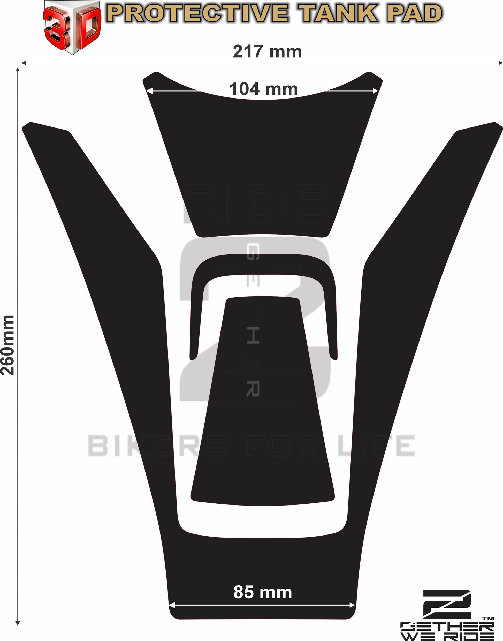 BMW F 900 XR Gold  Motor Bike Tank Pad / Protector 2020 - 2023